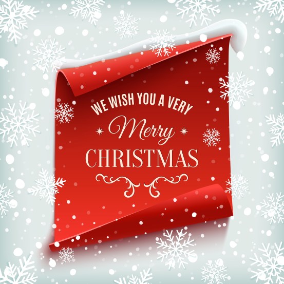 Merry Christmas greeting card.