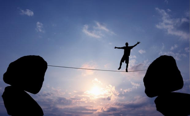 Man Balancing on the Rope