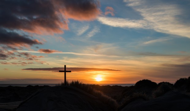 Sand Dunes Cross Sunset