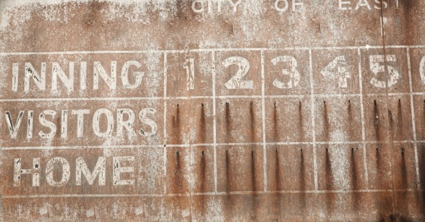 Old baseball scoreboard background